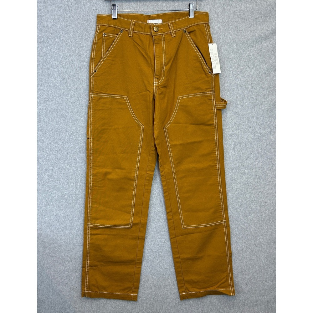 BDG Carpenter Pants Mustard Yellow Double Knee Utility Indie Women Size 28 NWT